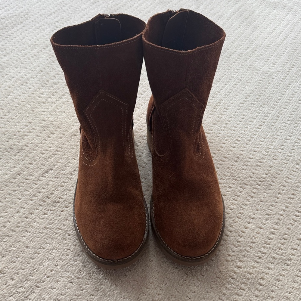 Brown Suede Ankle Boots